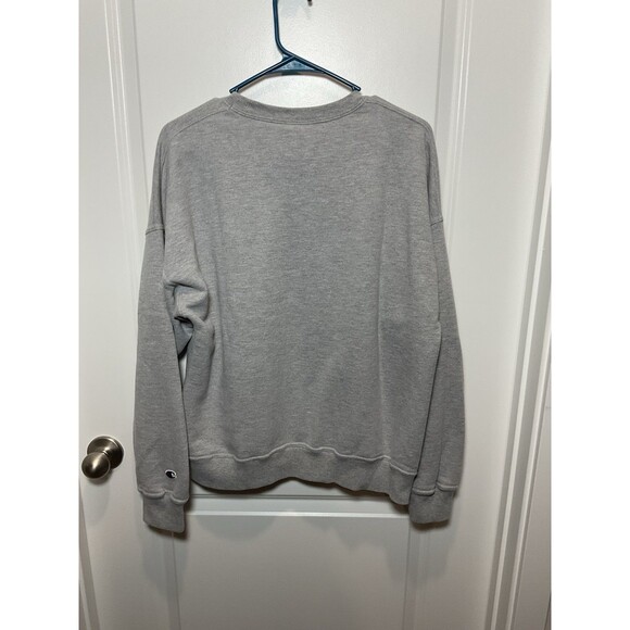 Women’s Crop Sweatshirt GBR Large Champion L Huskers Nebraska Crewneck Gray Top - Picture 2 of 8